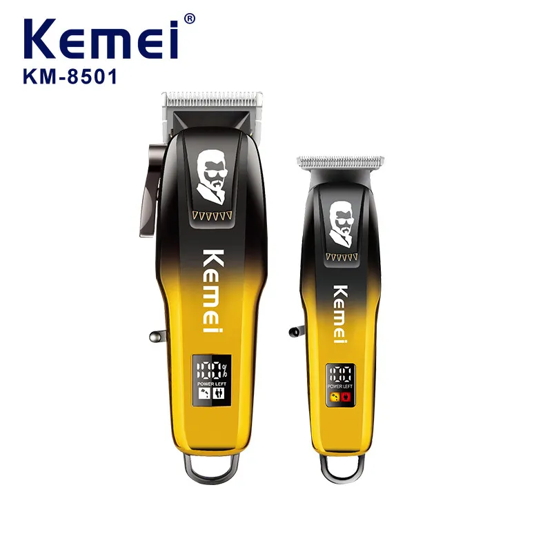 ماشین اصلاح موی سر و صورت شارژی کیمی مدل KM-8501 مجموعه دو عددی - تصویر 4