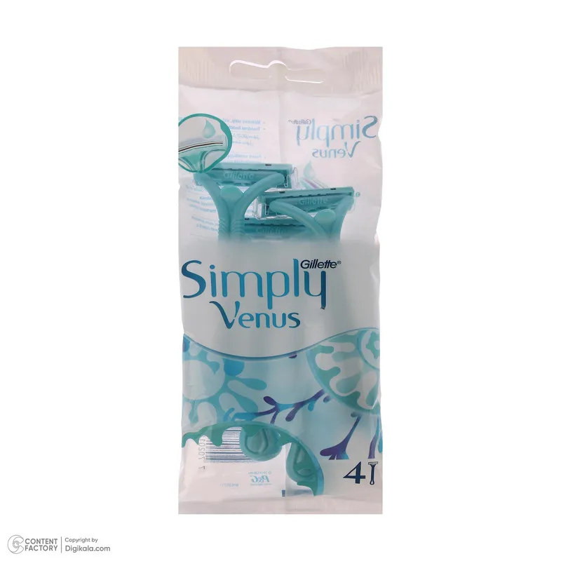 خود تراش ژیلت مدل Simply venus بسته 4 عددی - تصویر 5