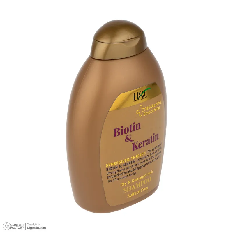 شامپو مو هرباتک مدل Biotin & Keratin مناسب برای موهای خشک و آسیب دیده حجم 385 میلی لیتر - تصویر 3
