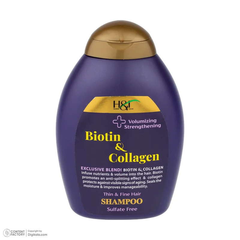 شامپو مو هرباتک مدل Biotin & Collagen مناسب برای موهای کم حجم و نازک حجم 385 میلی لیتر - تصویر 3