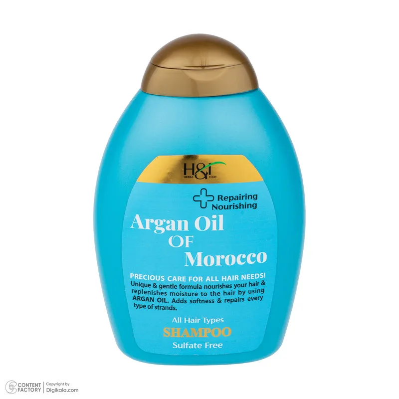 شامپو مو هرباتک مدل Argan مناسب برای انواع مو حجم 385 میلی لیتر - تصویر 2