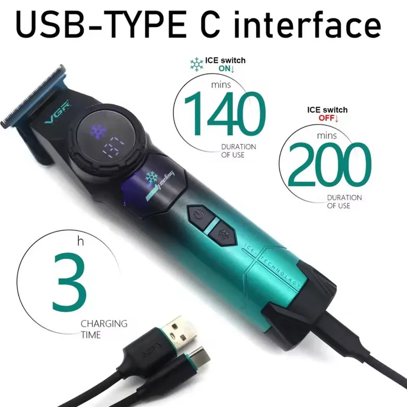 ماشین اصلاح موی سر و صورت شارژی وی جی ار مدل V-946 - تصویر 3