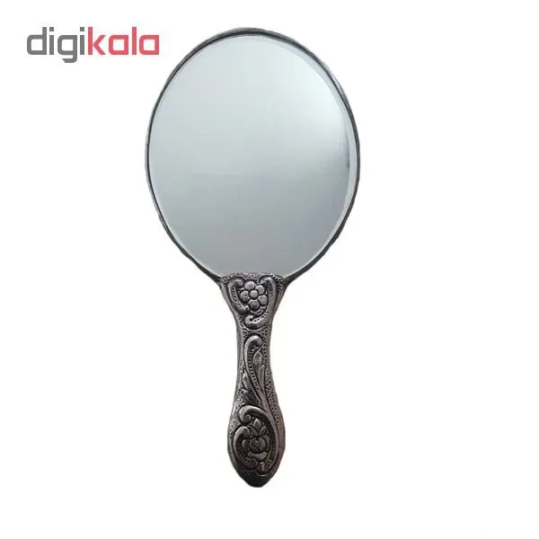 آینه آرایشی مدل نقره گل دار کد s14004 - تصویر 2