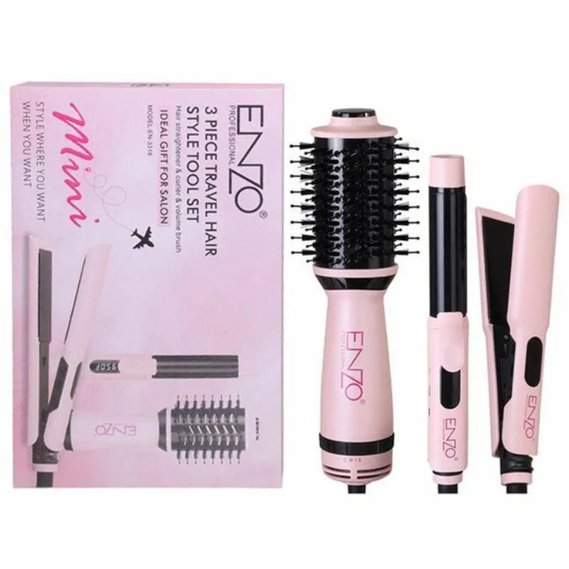 سشوار برسدار حالتدهنده 1000 وات انزو پروفیشینال مدل EN-3316 3in1 به همراه اتو مو و فر کننده مو - تصویر 4