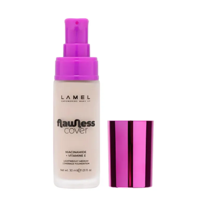 کرم پودر مایع لامل مدل Flawless Cover شماره 02 مناسب برای انواع پوست حجم 30 میلی‌لیتر - تصویر 4