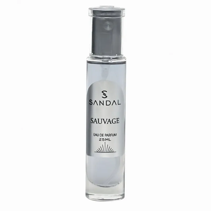 عطر جیبی مردانه صندل مدل ساواج با رایحه تلخ حجم ۲۵ میلیلیتر