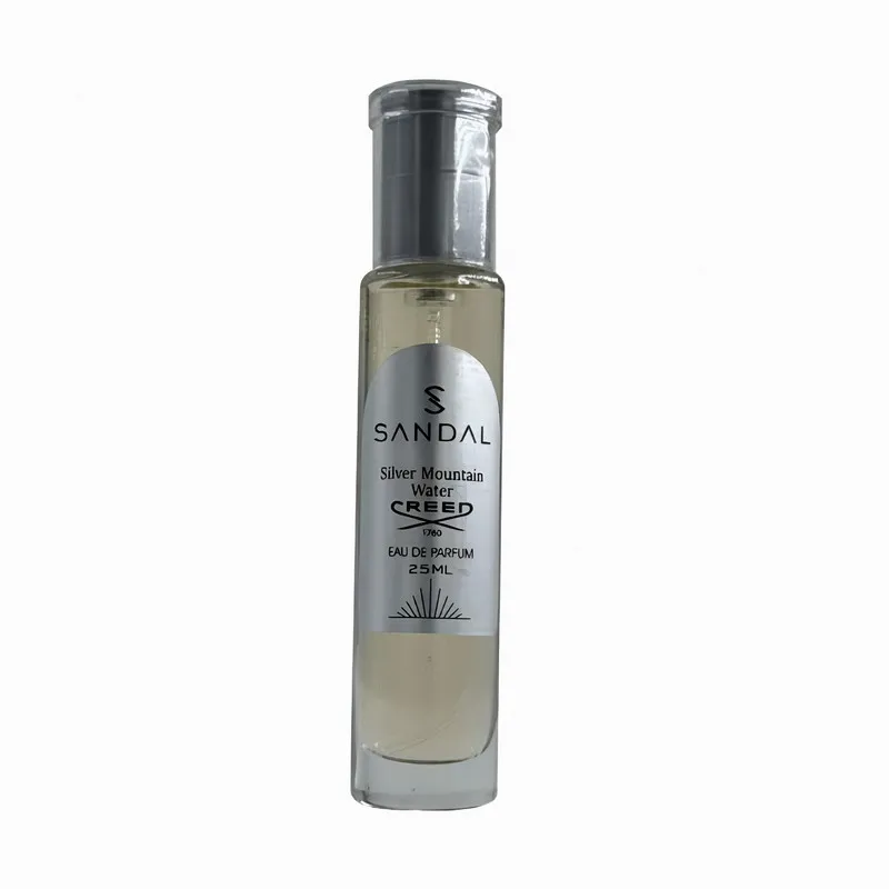 عطر جیبی مردانه صندل مدل سیلور کرید با رایحه خنک حجم ۲۵ میلیلیتر