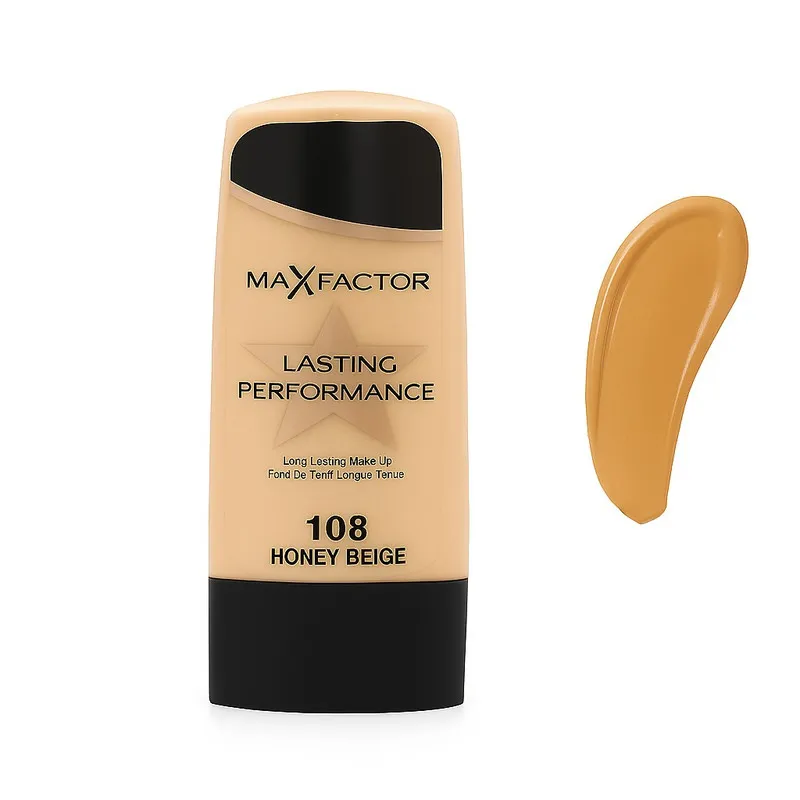 کرم پودر مایع SPF 30 مکس فکتور مدل lasting performance شماره 108 مناسب برای انواع پوست حجم 35 میلی لیتر