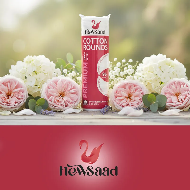 پد پاککننده آرایش صورت نیوساد مدل Cotton-Rounds پنج بسته 96 عددی - تصویر 4