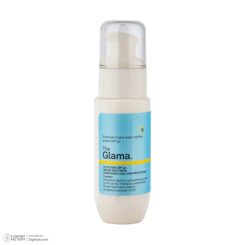 کرم ضد آفتاب بی‌رنگ گلاما SPF 50 مدل Fusion water ‌محافظ UVA،UVB مناسب برای انواع پوست‌ حجم 50 میلی‌ لیتر - تصویر 5
