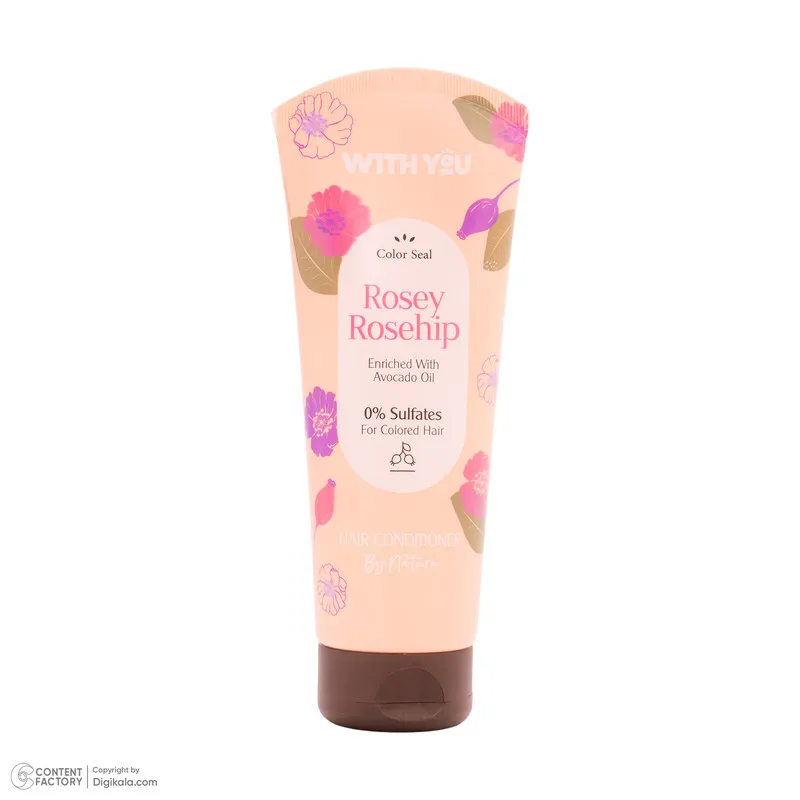 نرمکننده مو ویت یو مدل Rosey Rosehip مناسب برای موهای رنگ شده حجم 200 میلیلیتر - تصویر 2