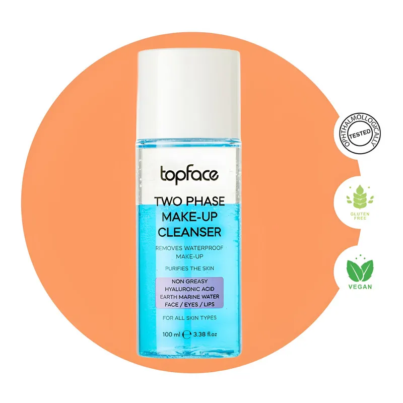 محلول دوفاز پاک کننده آرایش صورت تاپ فیس مدل HYALURONIC مناسب برای انواع پوست حجم 100 میلی لیتر - تصویر 4
