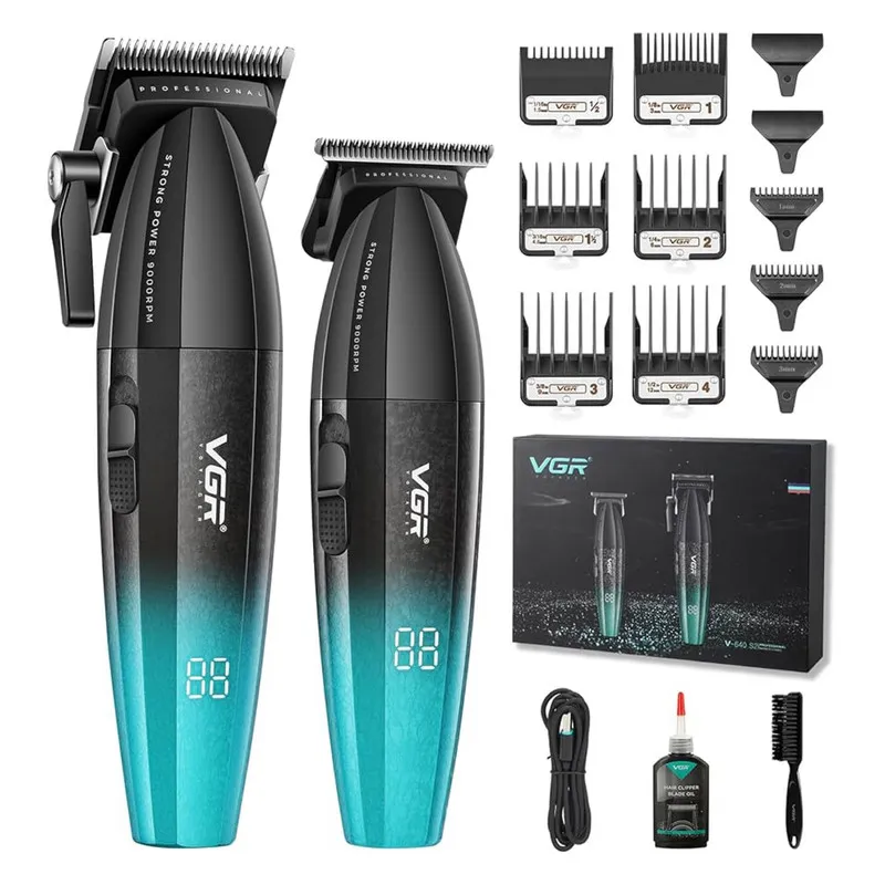 ماشین اصلاح موی سر و صورت شارژی وی جی ار مدل v-640s2 بسته 2 عددی - تصویر 5