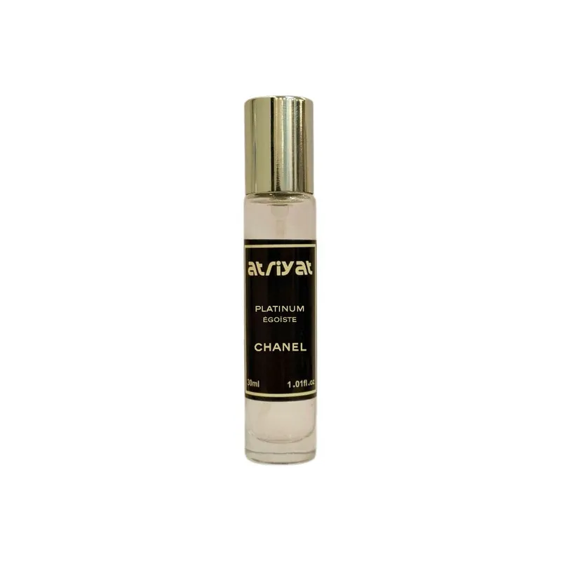 عطر جیبی مردانه مدل شنل پلاتینیوم با رایحه شیرین حجم 30 میلی‌لیتر