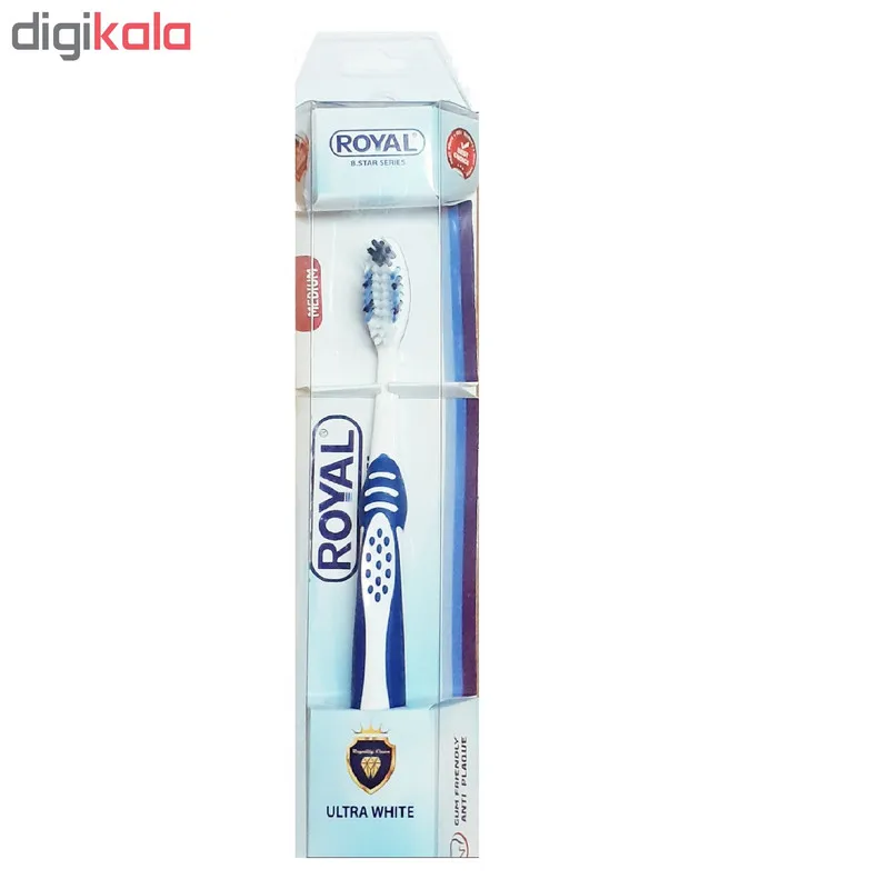مسواک رویال مدل Ultra White با برس متوسط - تصویر 2