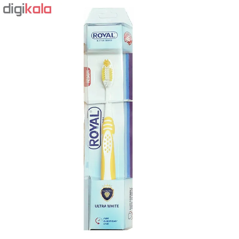 مسواک رویال مدل Ultra White با برس متوسط - تصویر 3