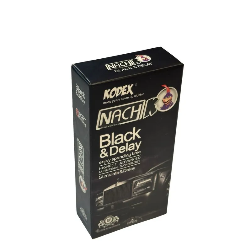 کاندوم تاخیری ناچ کدکس مدل Black&Delay بسته 12 عددی - تصویر 3
