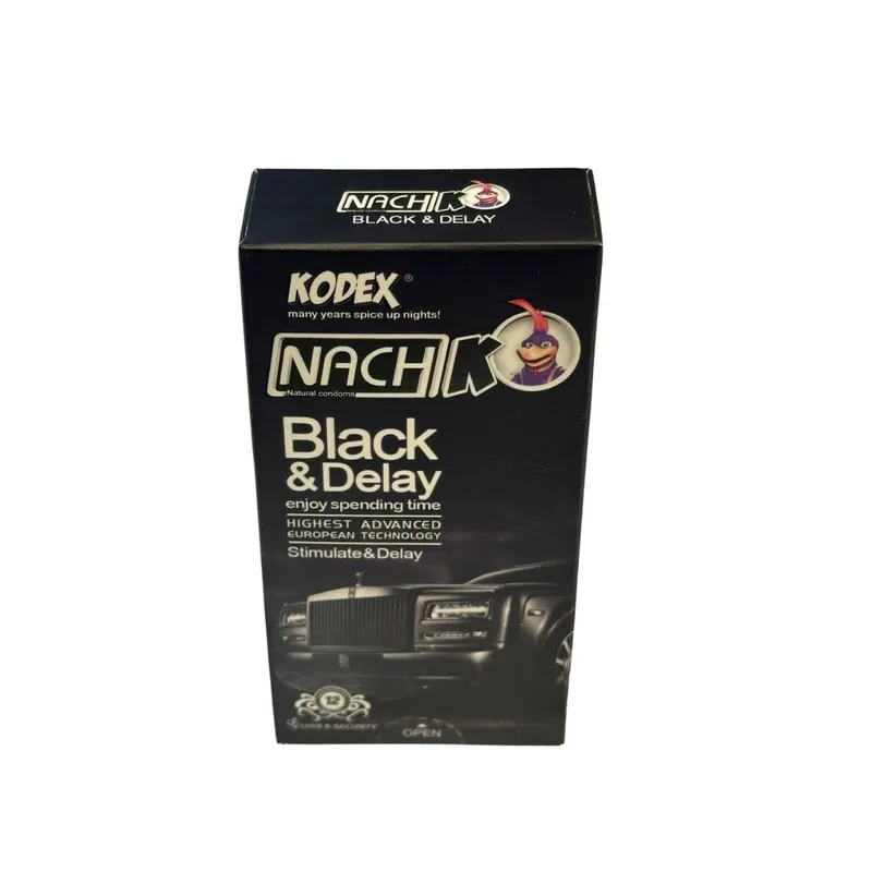 کاندوم تاخیری ناچ کدکس مدل Black&Delay بسته 12 عددی - تصویر 4
