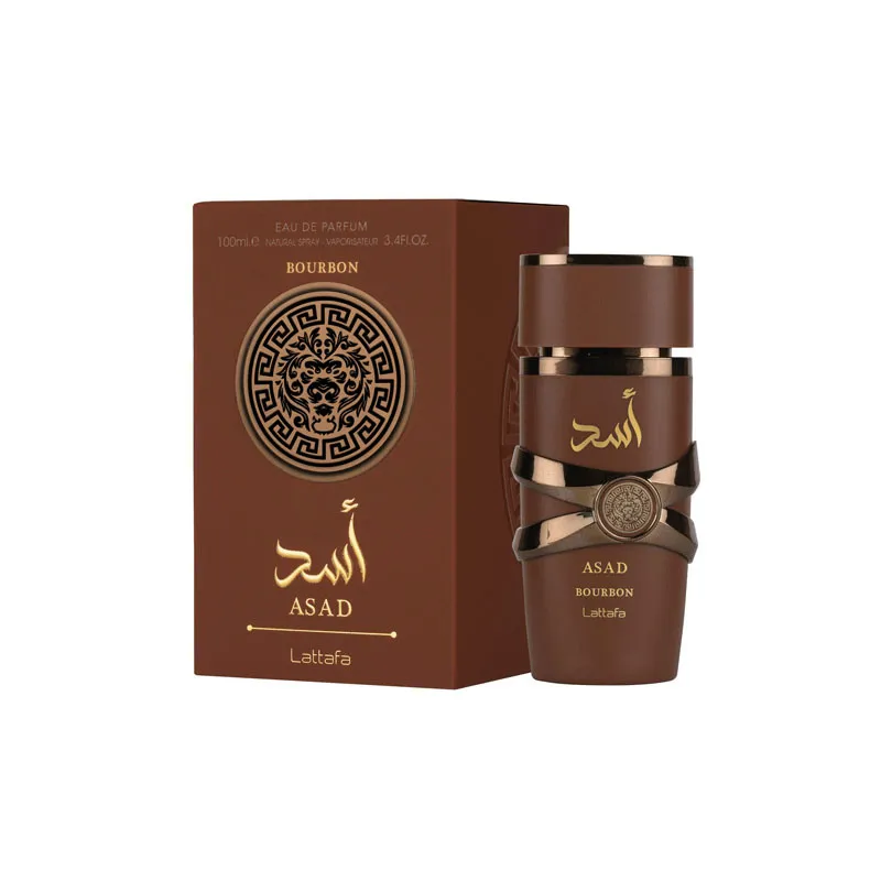 ادو پرفیوم مردانه لطافه مدل Asad Bourbon با رایحه گرم حجم 100 میلی لیتر