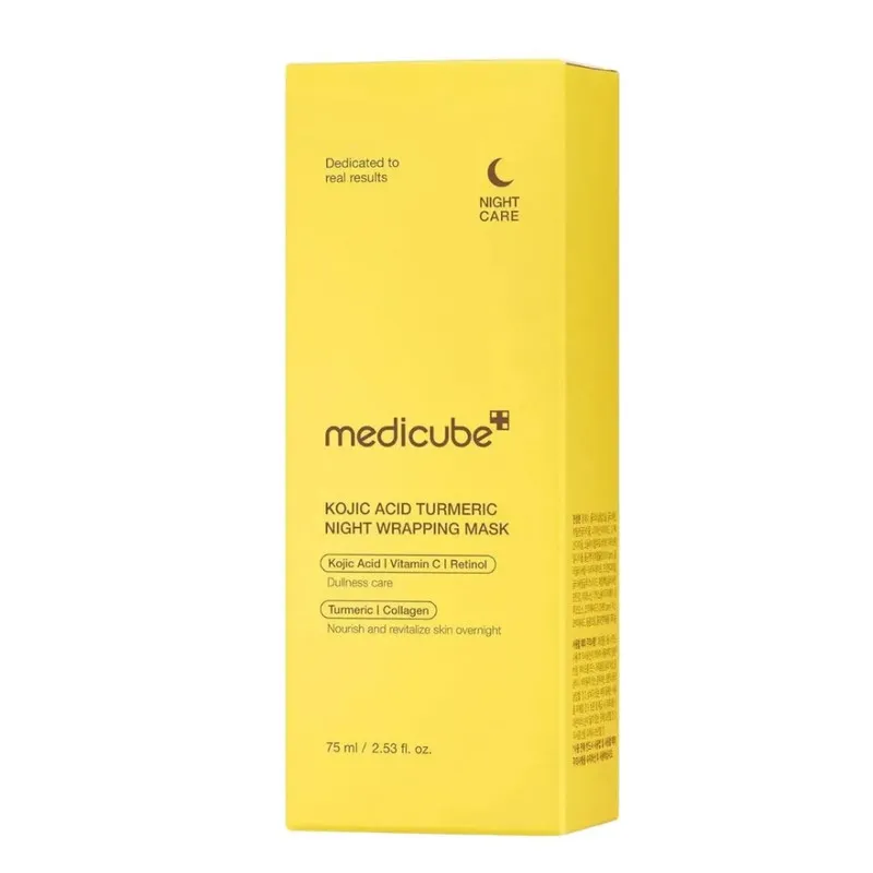 ماسک صورت مدیکیوب مدل KOJIC ACID TURMERIC NIGHT WRAPPING مناسب برای انواع پوست حجم 75 میلی لیتر - تصویر 2