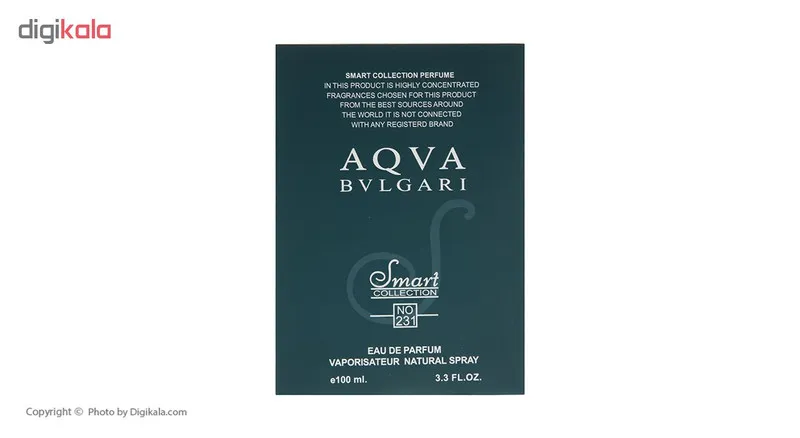 ادو پرفیوم مردانه اسمارت کالکشن بولگاری مدل aqva حجم 100 میلی لیتر - تصویر 4