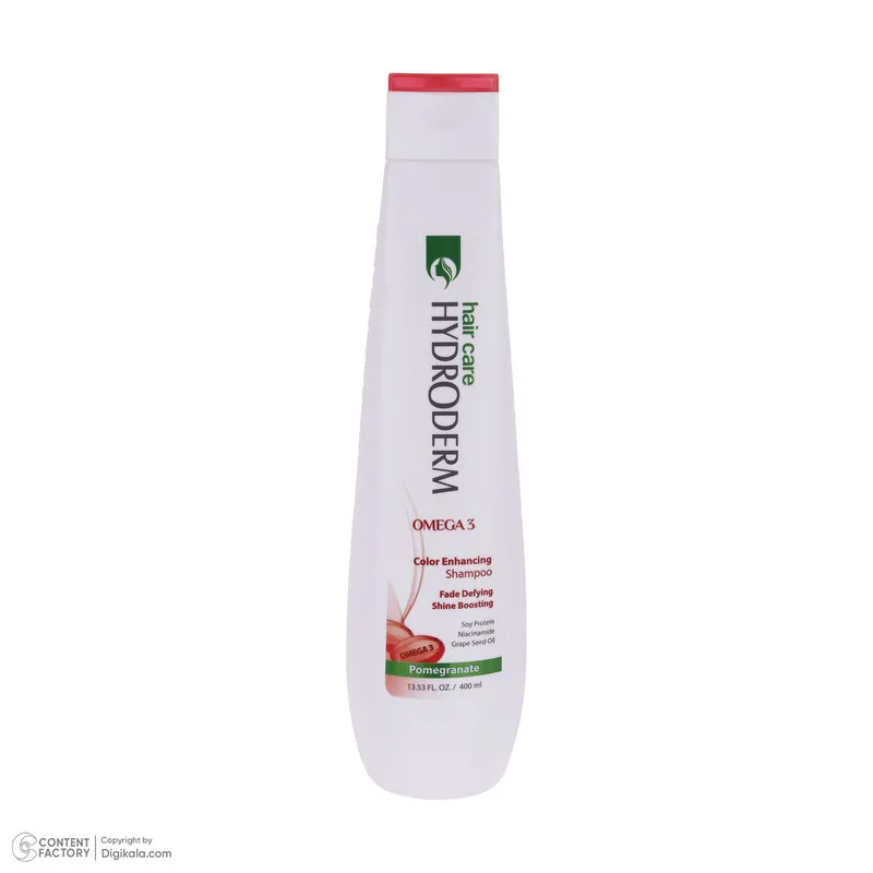 شامپو تثبیت کننده رنگ مو هیدرودرم مدل Pomegranate مناسب موهای رنگ شده حجم 400 میلی لیتر - تصویر 3