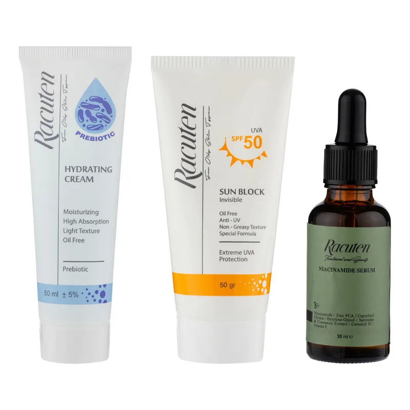 مجموعه مراقبت از پوست راکوتن مدل Oily skin مجموعه 3 عددی