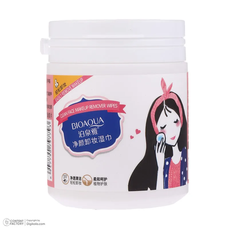 دستمال مرطوب بی آکوا مدل Makeup Remover بسته 50 عددی - تصویر 4
