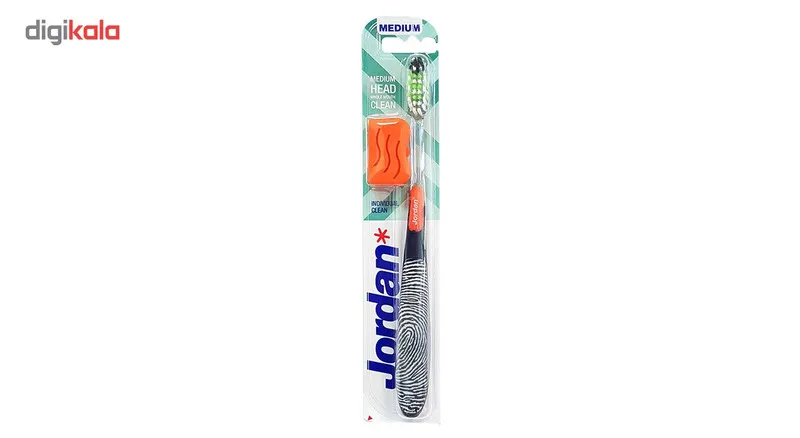 مسواک جردن مدل Individual Clean با برس متوسط به همراه درپوش - تصویر 2