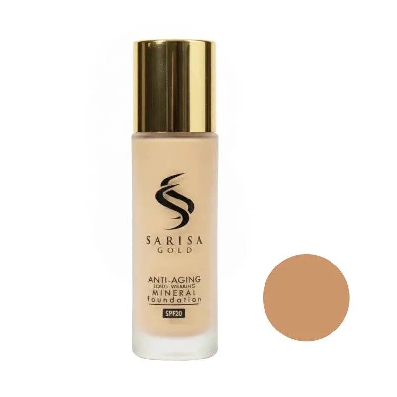 کرم پودر مایع spf 20 ساریسا گلد مدل SS شماره 42 مناسب برای انواع پوست حجم 35 میلی لیتر