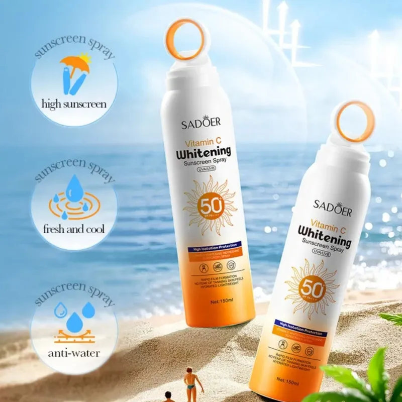 اسپری ضد آفتاب بدون رنگ سادور SPF 50 مدل ویتامین سی محافظ UVA ، UVB و +++PA مناسب برای انواع پوست حجم 150 میلی لیتر - تصویر 4
