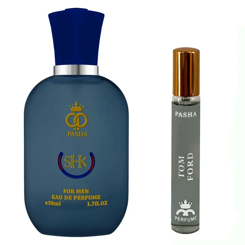 ادو پرفیوم مردانه پاشا مدل شیخ با رایحه گرم حجم 50 میلی لیتر به همراه عطر جیبی پاشا مدل تام فورد بلک ارکید با رایحه گرم حجم 24 میلی لیتر - تصویر 2