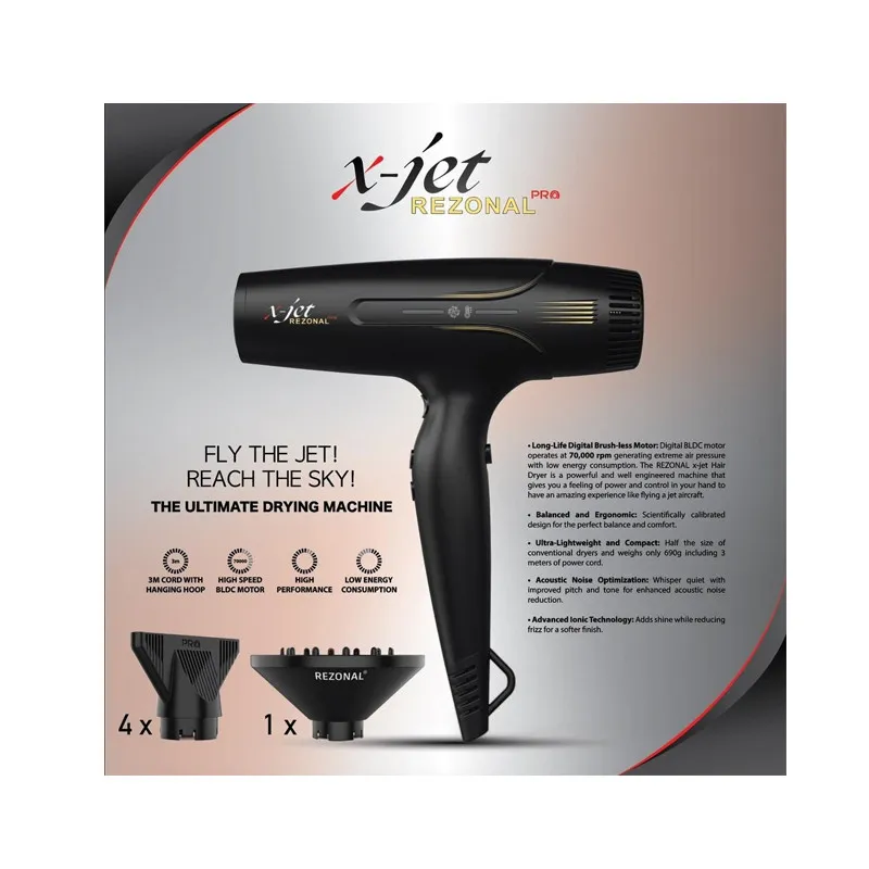 سشوار حرفه ای 2600 وات رزونال مدل X-JET PRO - تصویر 5