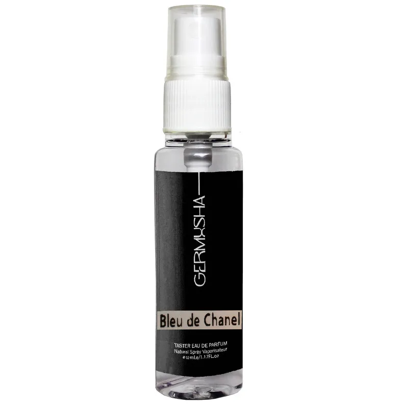 عطر جیبی مردانه گرموشا مدل بلو شنل با رایحه خنک حجم 32 میلیلیتر