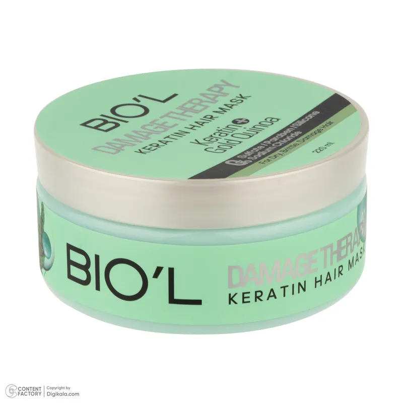 ماسک مو تقویت کننده بیول مدل DAMAGE THERAPY مناسب برای موهای خشک و آسیب دیده حجم 220 میلیلیتر - تصویر 6