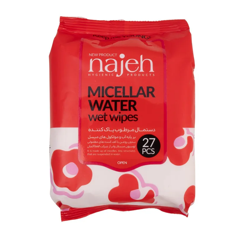 دستمال مرطوب ناژه مدل Micellar Water بسته 27 عددی - تصویر 2