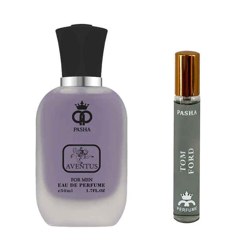 ادو پرفیوم مردانه پاشا مدل اونتوس با رایحه خنک حجم 50 میلی لیتر به همراه عطر جیبی پاشا مدل تام فورد بلک ارکید با رایحه گرم حجم 24 میلی لیتر - تصویر 2