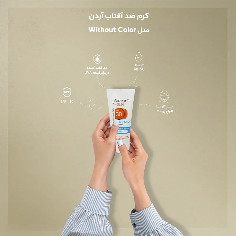 کرم ضد آفتاب آردن سان مدل Without Color وزن 50 گرم - تصویر 6