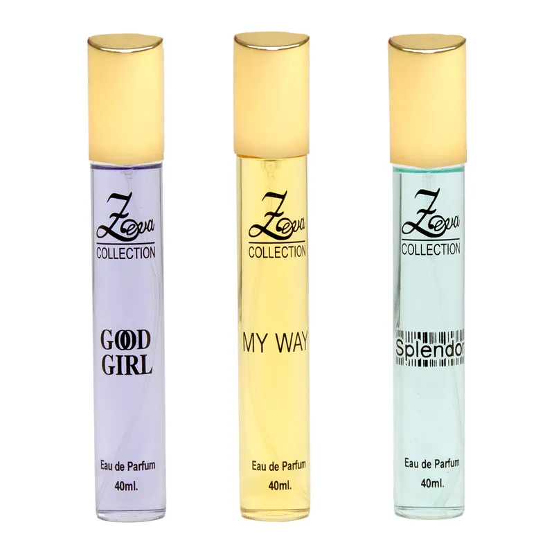عطر جیبی مردانه زوا مدل گودگرل مای وی اسپلندور با رایحه گرم حجم 40 میلیلیتر مجموعه 3 عددی