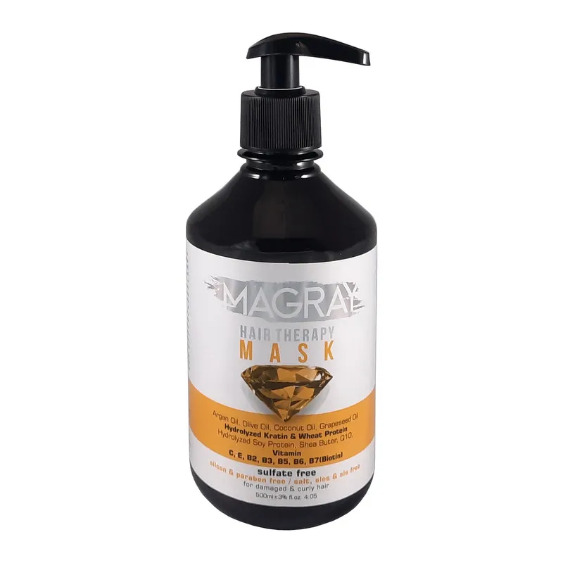 ماسک مو تقویت کننده ماگرای مدل Sulfate Free مناسب برای موی آسیب دیده و مجعد حجم 500 میلی لیتر