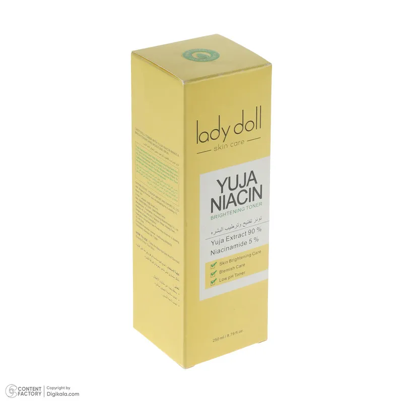 تونر پاک‌کننده  صورت لیدی دال مدل YUJA NIACIN مناسب برای انواع پوست حجم 250 میلی‌لیتر - تصویر 4