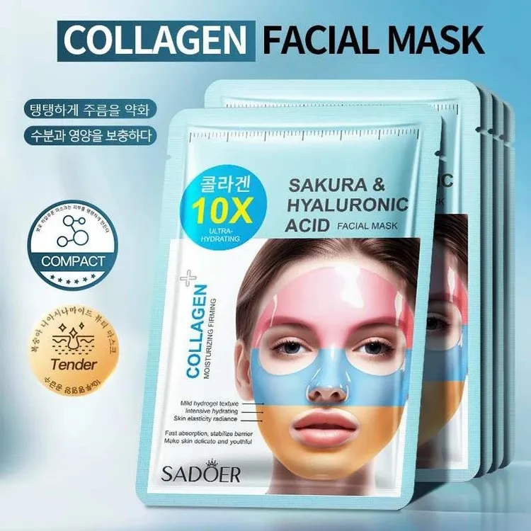 ماسک صورت سادور مدل کلاژن با رایحه آلوئه ورا مناسب برای انواع پوست وزن 30 گرم - تصویر 3