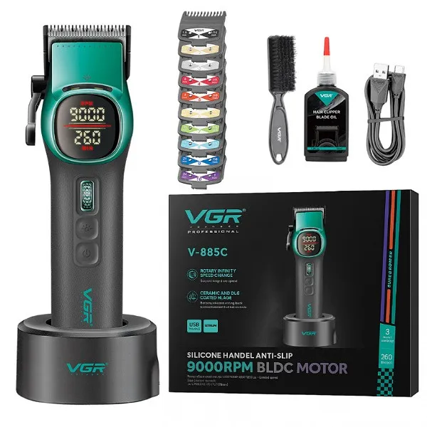 ماشین اصلاح موی سر و صورت شارژی وی جی ار مدل V-885C - تصویر 2