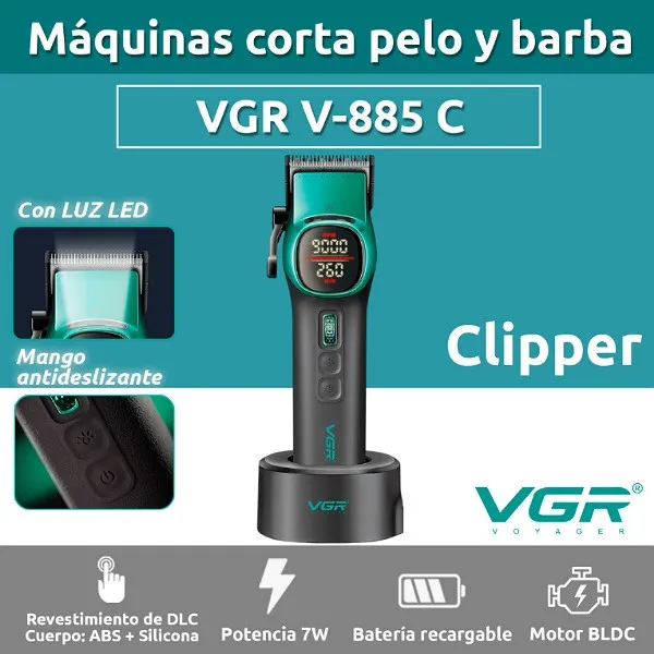 ماشین اصلاح موی سر و صورت شارژی وی جی ار مدل V-885C - تصویر 3