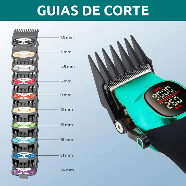 ماشین اصلاح موی سر و صورت شارژی وی جی ار مدل V-885C - تصویر 5