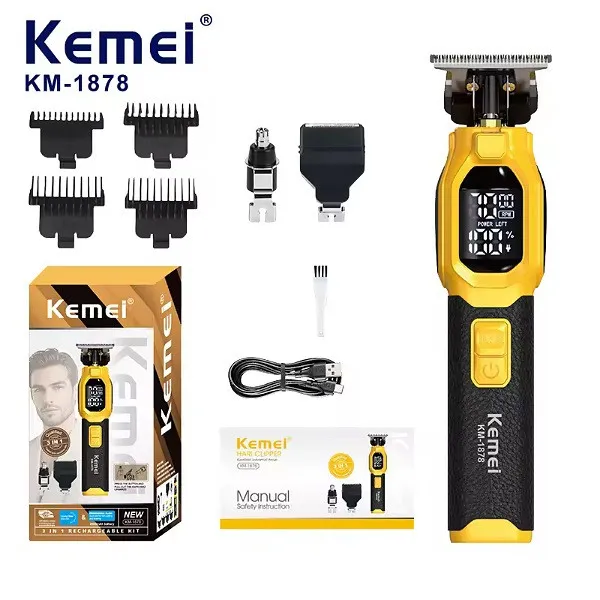 ماشین اصلاح موی سر و صورت شارژی کیمی مدل KM-1878 3in1 - تصویر 5