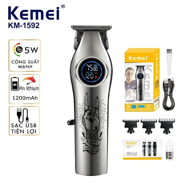 ماشین اصلاح موی سر و صورت شارژی کیمی مدل KM-1592 - تصویر 4