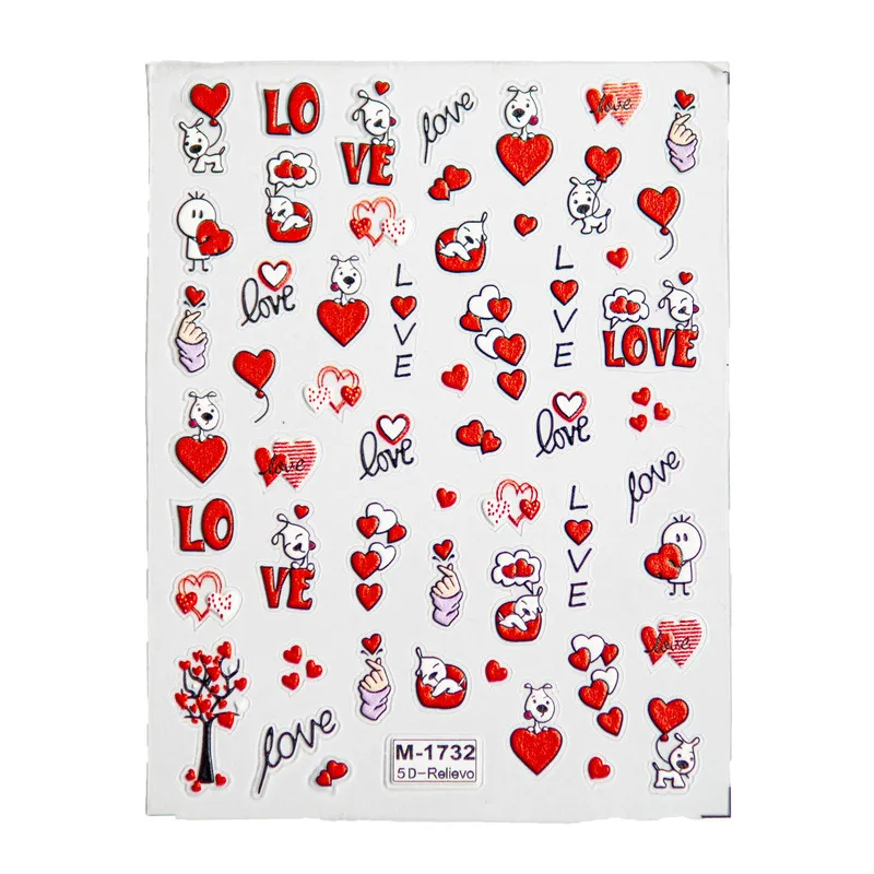 برچسب لنز ناخن مدل love کد m-1732
