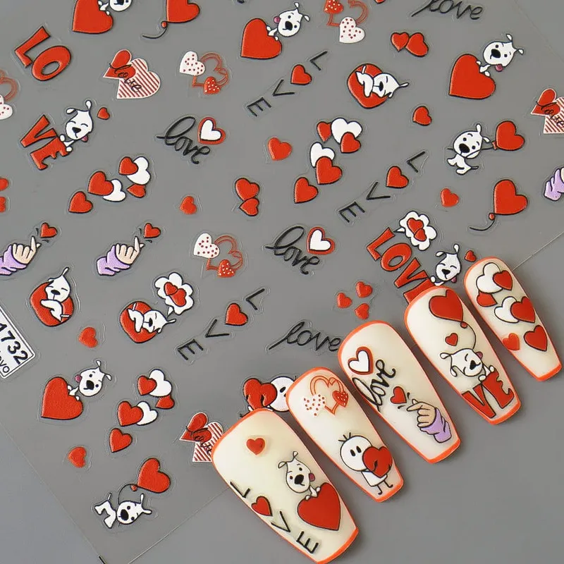 برچسب لنز ناخن مدل love کد m-1732 - تصویر 3