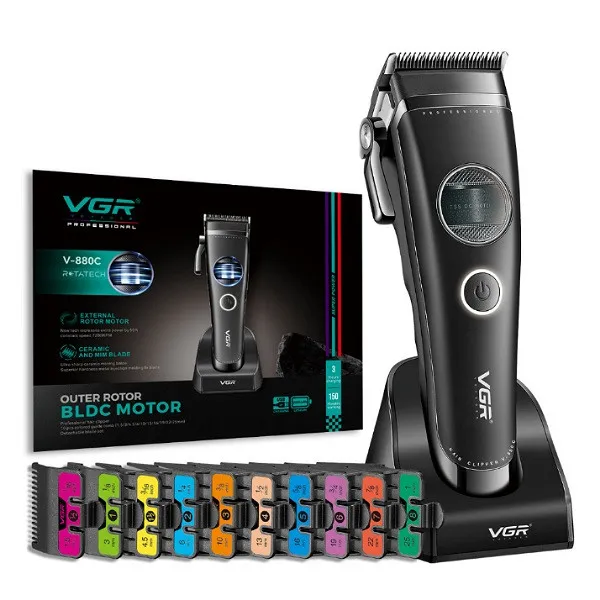 ماشین اصلاح موی سر و صورت شارژی وی جی ار مدل V-880C - تصویر 2